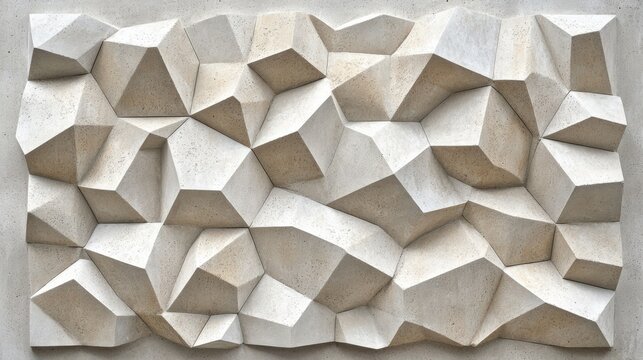 Abstract Geometric Wall Art: Modern 3D Texture Design