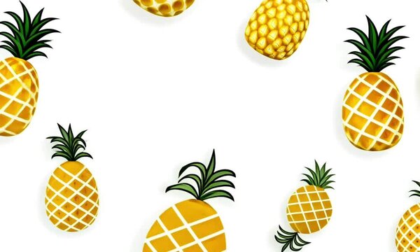 pineapple pattern Background. flat illustration pineapple background. seamless pattern pineapple. pineapple flat illustration background.