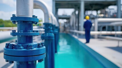 Reclaimed wastewater being pumped into a cooling tower for industrial cooling processes   industrial cooling, wastewater reuse