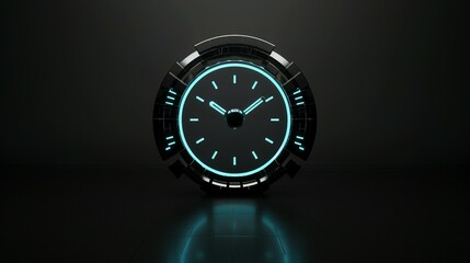 Illuminated Time: A Futuristic Digital Clock Silhouette with Dynamic Light Effects