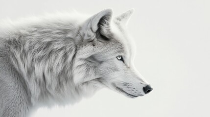 Obraz premium A White Wolf's Gaze