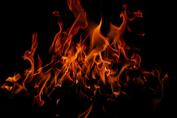 Fire background. Abstract dark background. Fire flame background. Abstract fire flame background. Large burning fire.