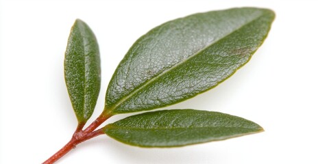 A close-up view of fresh green leaves with smooth texture and vibrant color.