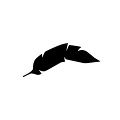 banana leaf silhouette icon