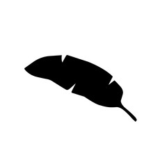 banana leaf silhouette icon