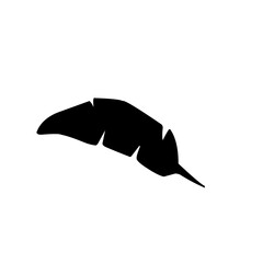 banana leaf silhouette icon