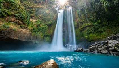 The waterfall's beauty enchants every visitor.  