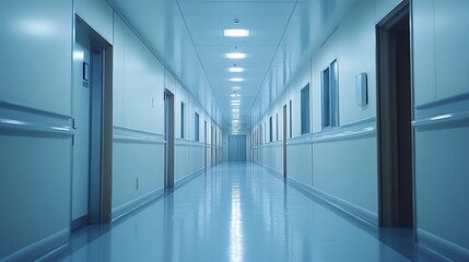 Obraz premium Medical corridor hospital image clinical environment perspective