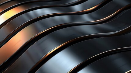 Shiny Metal Stripes Abstract Background