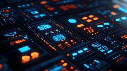 Obraz premium Futuristic Digital Interface Technology