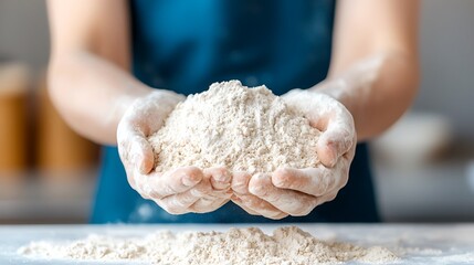 Baking fundamentals flour handling techniques kitchen food photography indoor close-up culinary skills