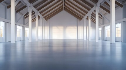 Modern White Loft Interior Space