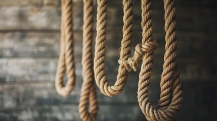 Thick Rope Knot Background Texture