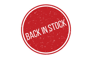 BACK IN STOCK Rubber Stamp Seal Vector illustration isolated on white background