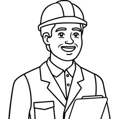engineer or architect smiling and holding documents