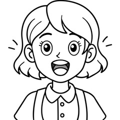 excited cute modern student girl