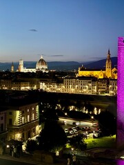 Fototapeta premium sunset over the city in Florence Italy