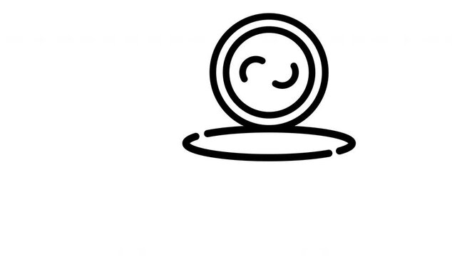 Delete symbol circle in a blue ring above a blue oval. Versatile design element for branding, logos, icons, or digital graphics.
