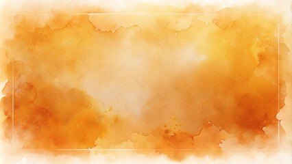 Obraz premium Abstract Orange Watercolor Wash Background Texture with Subtle Gradient and Soft Edges