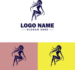 Modeling Agency icon Talent agency Model management Modeling firm flat logo sign symbol editable vector