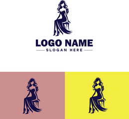 Modeling Agency icon Talent agency Model management Modeling firm flat logo sign symbol editable vector