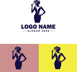 Modeling Agency icon Talent agency Model management Modeling firm flat logo sign symbol editable vector
