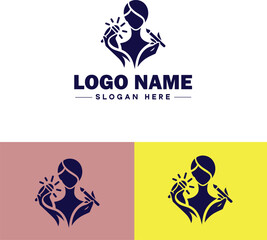 Modeling Agency icon Talent agency Model management Modeling firm flat logo sign symbol editable vector