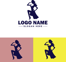 Modeling Agency icon Talent agency Model management Modeling firm flat logo sign symbol editable vector