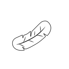 banana leaf outline art