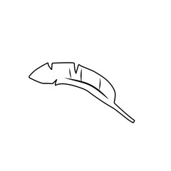 banana leaf outline art