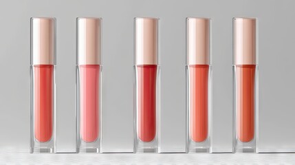Elegant Display of Vibrant Liquid Lipsticks in Stylish Packaging
