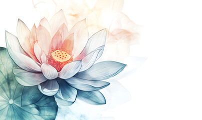 Fototapeta premium modern 2D doodle cartoon flower concept with open space for text, featuring whimsical floral and leafy elements on crisp white backgrounds.