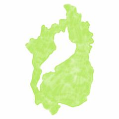 滋賀　地図　水彩　緑　アイコン