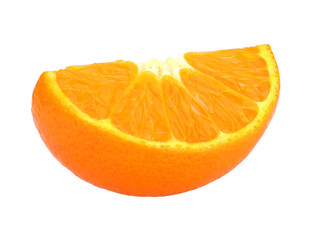 piece orange fruit isolated, Orange fruit macro studio photo, transparent PNG, PNG format, cut out