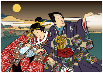 お酒を酌み交わす男女