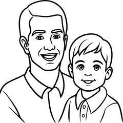 father and son illustration