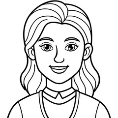female avatar cartoon style illustration