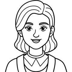 female avatar cartoon style illustration