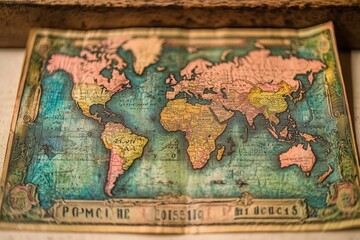 Obraz premium Travel Essentials Flat Lay with Map and Tickets