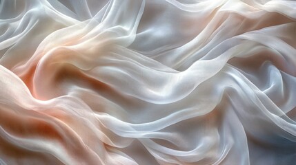 Fototapeta premium Soft, flowing fabric with gentle gradients and textures creating an ethereal appearance.