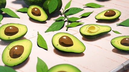 Fresh Avocado Aesthetic Pattern for Creative Projects