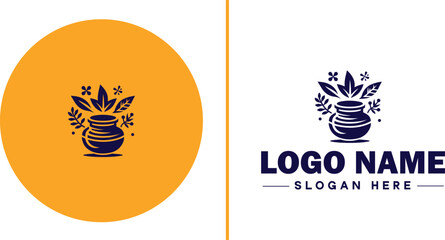 Herbal Medicine icon Herbal remedy Phytotherapy Botanical medicine flat logo sign symbol editable vector