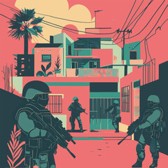 soldiers are having war exercises