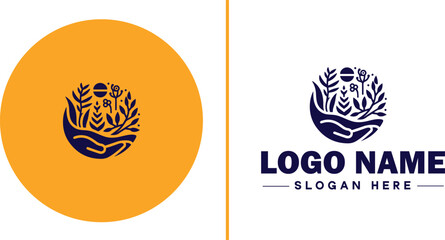 Herbal Medicine icon Herbal remedy Phytotherapy Botanical medicine flat logo sign symbol editable vector