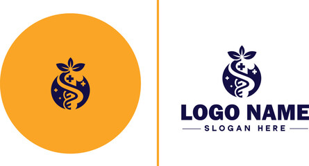 Herbal Medicine icon Herbal remedy Phytotherapy Botanical medicine flat logo sign symbol editable vector