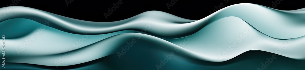 Poster Abstract waves in soft hues create a serene and calming visual effect.