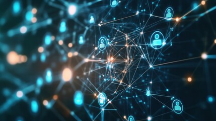 Digital Network Connections in Abstract Design