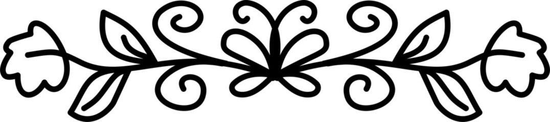 Botanical line divider