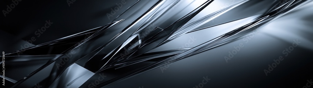Aufkleber a sleek, abstract composition of dark, reflective shapes and lines creating a modern aesthetic.