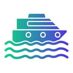 yacht Gradient icon